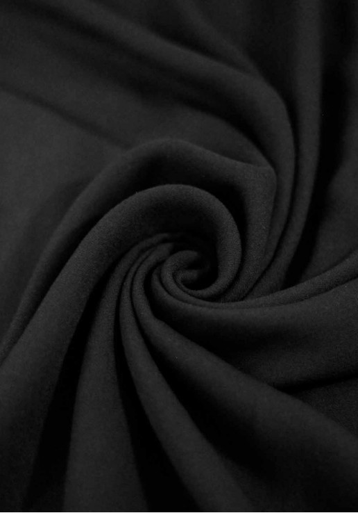 Tissu crêpe de viscose - Noir