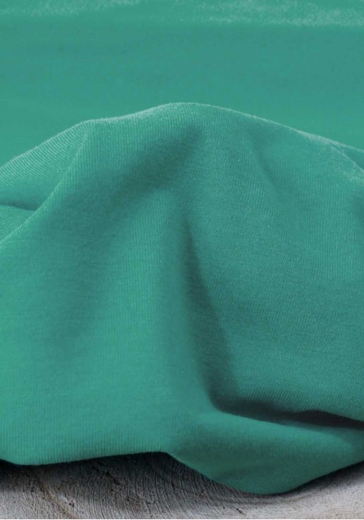 Tissu jersey de coton bio - Bleu Turquoise