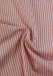 Tissu coton rayé - Corail