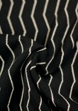 Tissu Jacquard jersey zigzag Bio - Noir et blanc