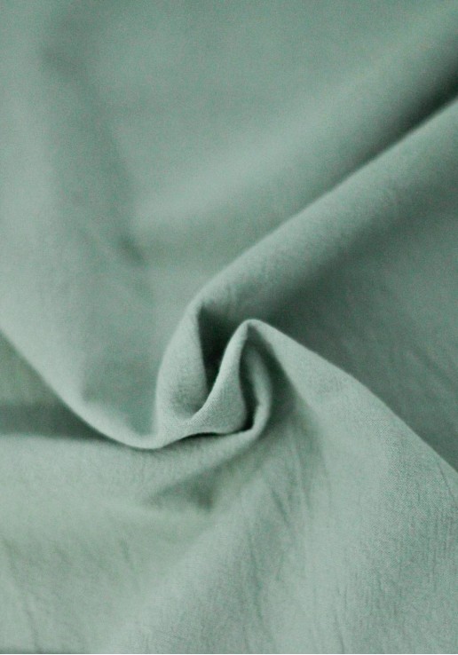 Tissu coton lavé - Vert Célado