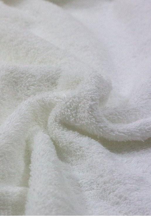 Tissu Eponge bouclette - Blanc
