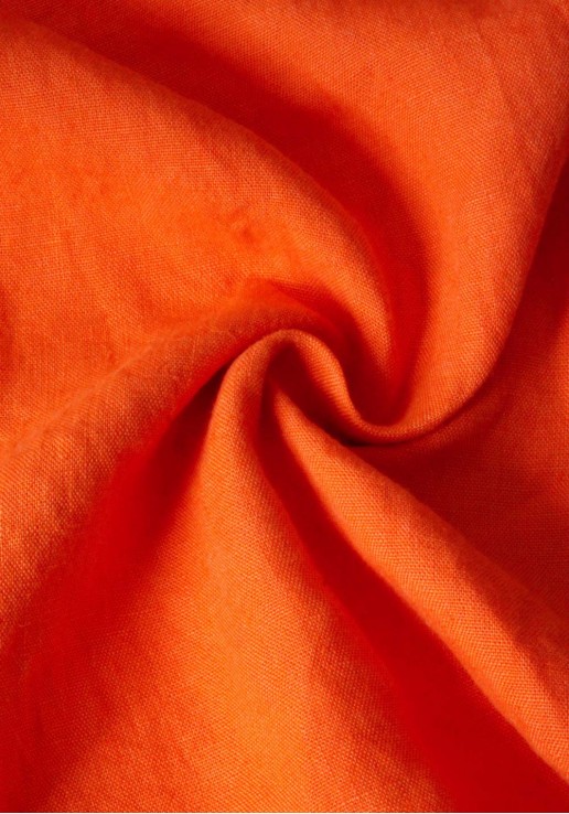Tissu seconde main - Lin orange