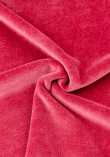 Tissu velours Ras - Rouge