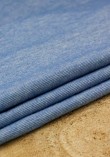 Tissu jersey fines rayures - Bleu clair de lune