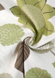 Tissu seconde main - Toile de coton à fleurs vertes
