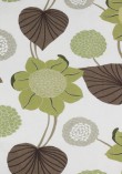 Tissu seconde main - Toile de coton à fleurs vertes