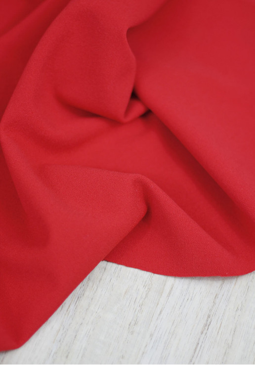 Tissu jersey crêpe - Rouge