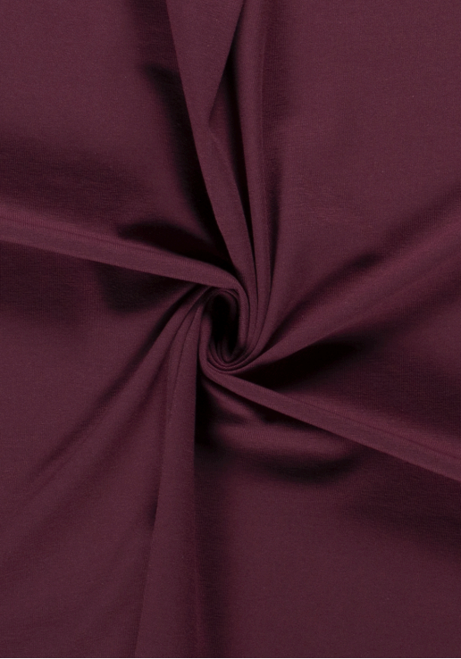 Tissu jersey de coton - Bordeaux