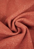 Tissu molleton à paillettes argent - Terracotta