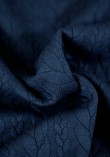 Tissu sweat torsades - Bleu marine