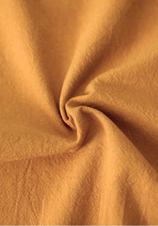 Tissu coton lavé - Moutarde
