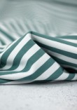 Tissu marinière jersey de coton - Sarcelle
